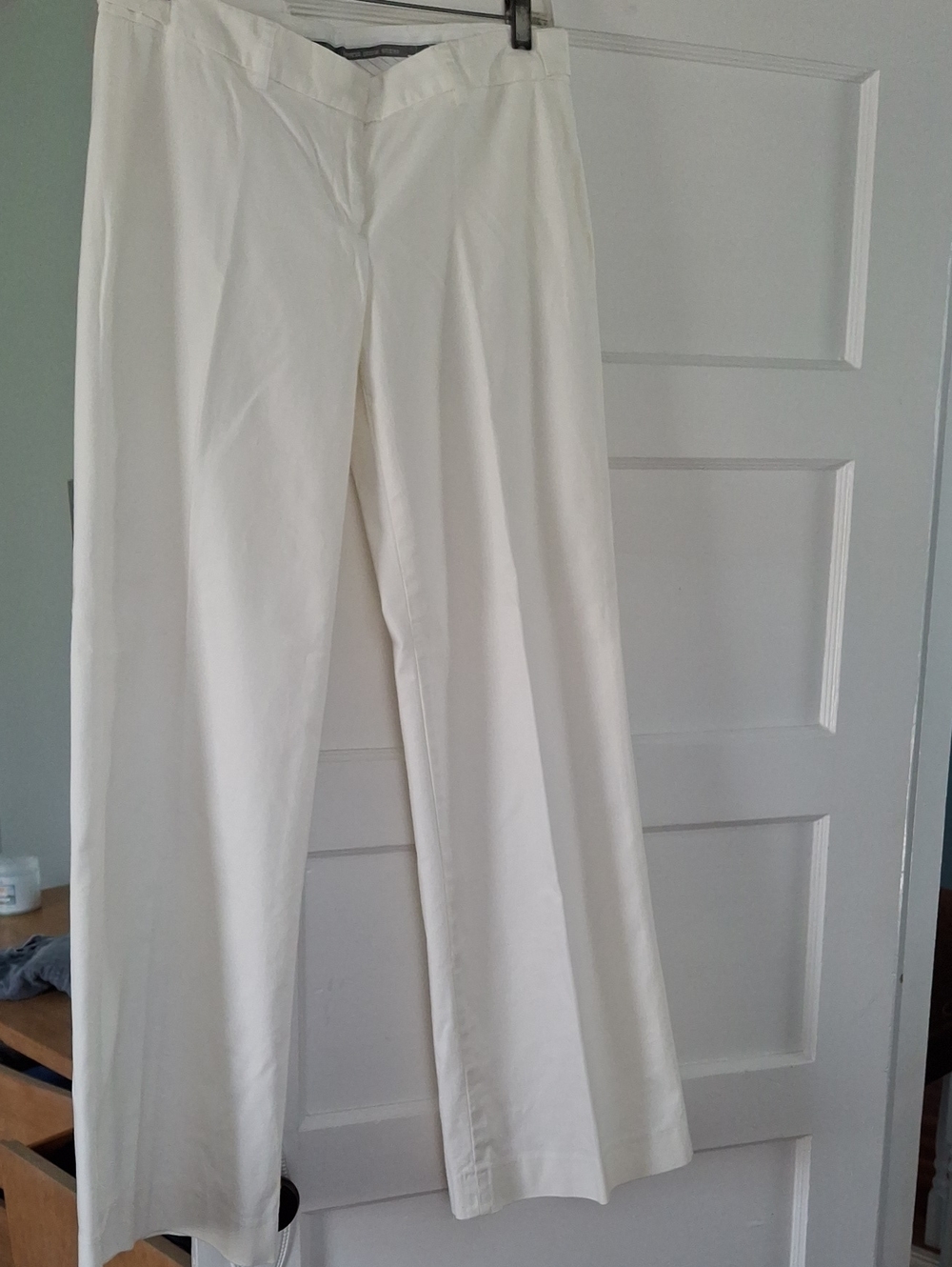 Express Women's Cream Wide-Leg Dress Pants